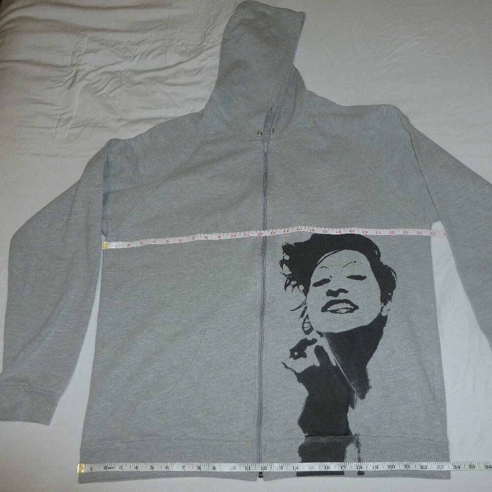 Amanda Palmer Grand Theft Orchestra 2 XL Gray Concert Sweatshirt Zip Up Hoodie